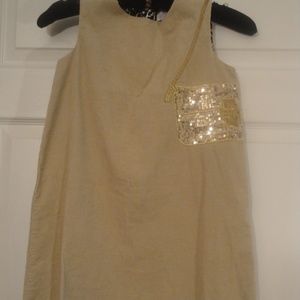 EPK Beige Corduroy Sleeveless Girl's Dress sz 10